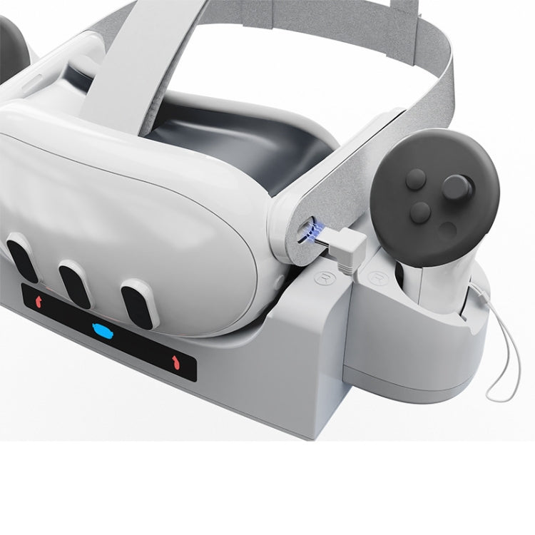 Giá đỡ sạc gắn tường nhanh có đèn báo LED cho mũ bảo hiểm VR Meta Quest 3