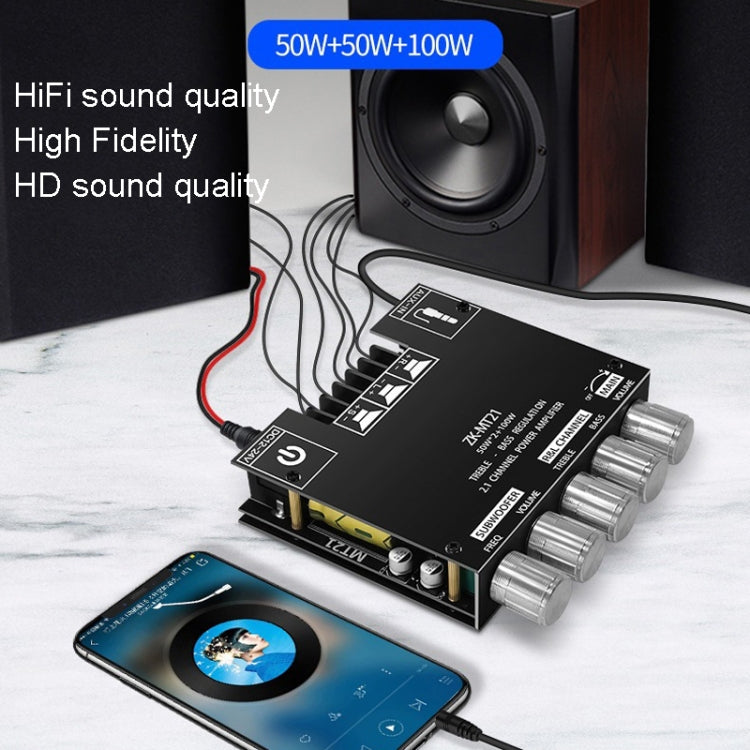 Module ampli kỹ thuật số Bluetooth ZK-MT21 công suất 50W x 2 + 100W 2.1 kênh, ZK-MT21