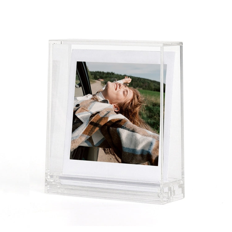 Khung ảnh vuông trong suốt hai mặt để bàn cho ảnh Polaroid