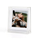 Khung ảnh vuông trong suốt hai mặt để bàn cho ảnh Polaroid