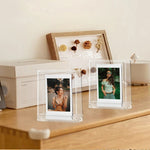Khung ảnh vuông trong suốt hai mặt để bàn cho ảnh Polaroid
