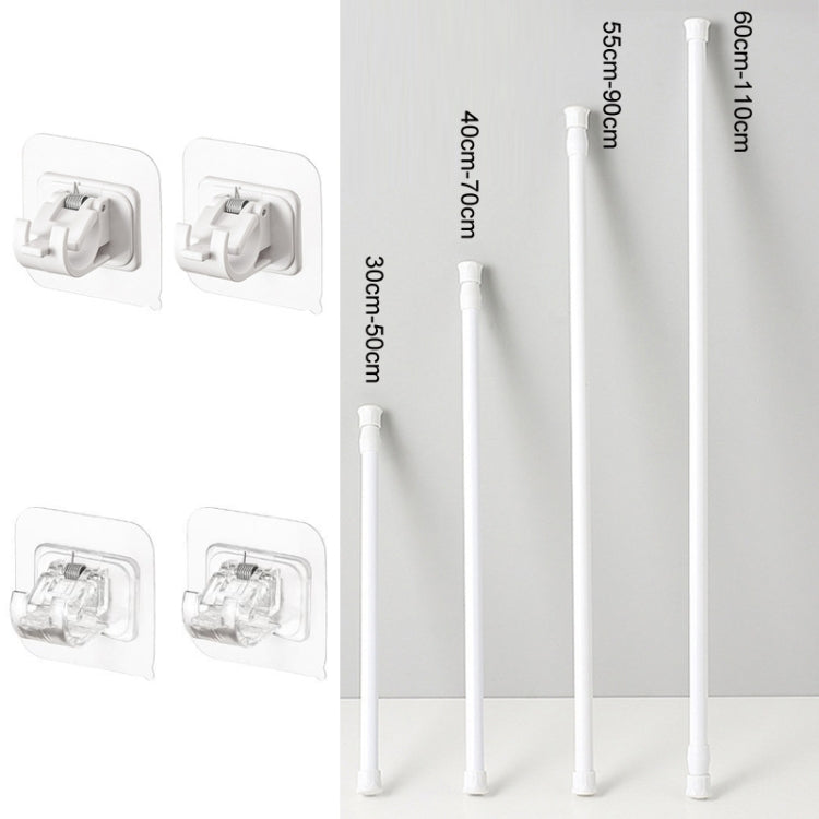 Thanh treo rèm không đục lỗ, sơn nướng, móc treo, giá đỡ, dài 55cm-90cm