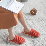 Dép bông nhung cotton mùa đông ấm áp, đế dày chống trượt, giày đế bằng, cỡ 36-37, 38-39, 40-41, 42-43, 44-45