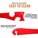 Dụng Cụ Đẩy Kéo Giá Lò Nướng Silicone Nhà Bếp Dùng Cho Nồi Chiên Không Dầu Tay Cầm Dài Hơn, Nhỏ 20 x 2.8cm, Lớn 28 x 3.8cm