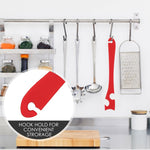 Dụng Cụ Đẩy Kéo Giá Lò Nướng Silicone Nhà Bếp Dùng Cho Nồi Chiên Không Dầu Tay Cầm Dài Hơn, Nhỏ 20 x 2.8cm, Lớn 28 x 3.8cm