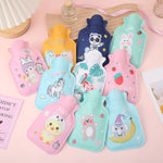 Túi nước nóng hoạt hình mini PVC mật độ cao, túi nước ấm mùa đông, kiểu dáng và màu sắc giao ngẫu nhiên, nhỏ 17x11cm, lớn 14.5x21cm