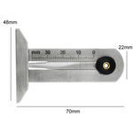Stainless Steel Tire Tread Vernier Depth Gauge, 0-30mm, 0-50mm, 0-60mm