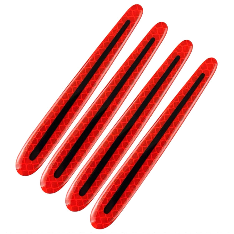 8pcs/set Car Door Handle Rearview Mirror Safety Warning Protective Reflective Sticker, Red, Yellow, White, Blue, Fluorescent Green