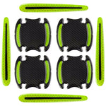 8pcs/set Car Door Handle Rearview Mirror Safety Warning Protective Reflective Sticker, Red, Yellow, White, Blue, Fluorescent Green