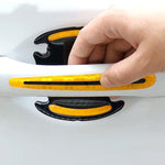 8pcs/set Car Door Handle Rearview Mirror Safety Warning Protective Reflective Sticker, Red, Yellow, White, Blue, Fluorescent Green