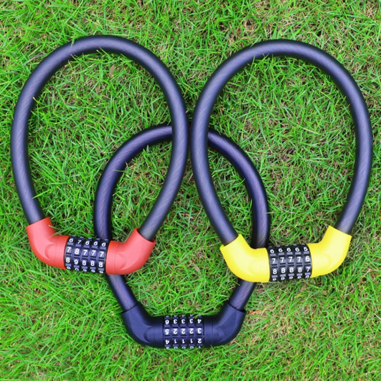 Khóa xe đạp và xe điện kết hợp 5 số, an toàn chống trộm, kích thước 40 x 1.72cm, 57 x 1.72cm