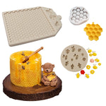 Khuôn Silicone Hình Tổ Ong Có Kết Cấu Khuôn Bánh Fondant Socola Con Ong, Mk-2019 Xám Nhạt, Mk-2340 Xám Nhạt, Mk-2373 Hồng, Mk-2373 Xám Nhạt