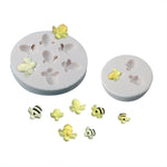 Khuôn Silicone Con Ong Nhỏ Khuôn Bánh Fondant Socola, Mk-3171 Hồng, Mk-3171 Xám Nhạt, Mk-3172 Hồng, Mk-3172 Xám Nhạt