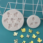 Khuôn Silicone Con Ong Nhỏ Khuôn Bánh Fondant Socola, Mk-3171 Hồng, Mk-3171 Xám Nhạt, Mk-3172 Hồng, Mk-3172 Xám Nhạt