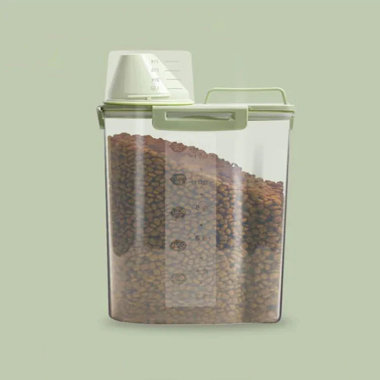 Thùng đựng thức ăn cho thú cưng, 4 khóa, chống ẩm, hộp đựng thức ăn cho chó, 1.5L, 2.5L
