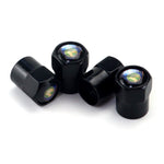 4pcs /Set Car Labeled Metal Tire Valve Caps Automobile Universal Modified Valve Covers, Car Labeled