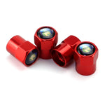4pcs /Set Car Labeled Metal Tire Valve Caps Automobile Universal Modified Valve Covers, Car Labeled
