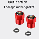4pcs /Set Car Labeled Metal Tire Valve Caps Automobile Universal Modified Valve Covers, Car Labeled