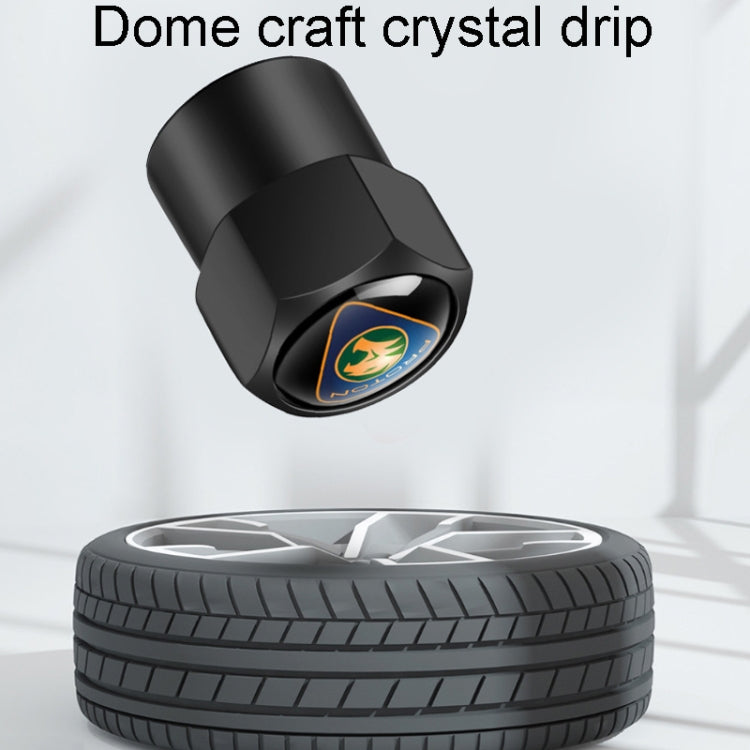 4pcs /Set Car Labeled Metal Tire Valve Caps Automobile Universal Modified Valve Covers, Car Labeled
