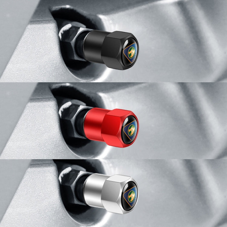 4pcs /Set Car Labeled Metal Tire Valve Caps Automobile Universal Modified Valve Covers, Car Labeled