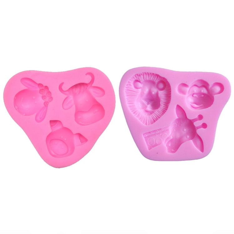 Khuôn Silicone Hình Động Vật Hoạt Hình Ba Chiều Dụng Cụ Trang Trí Bánh Fondant Nướng, 1286, 0599