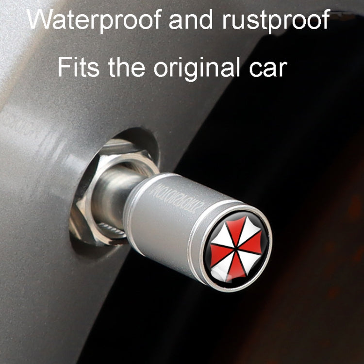 4pcs /Set Umbrella Metal Tire Valve Caps Automobile Universal Modified Valve Covers
