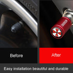 4pcs /Set Umbrella Metal Tire Valve Caps Automobile Universal Modified Valve Covers