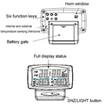 LCD Night Light Car Clock Automotive Electronics Inside And Outside Dual Thermometer, 2 in 1 Black