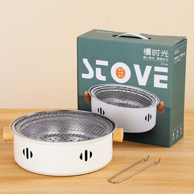 Bếp nướng than inox ngoài trời, bếp nấu cắm trại, bếp nướng quanh ấm trà, kiểu A, kiểu B