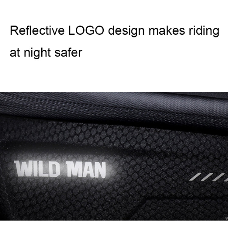 Túi đựng thiết bị xe đạp WILD MAN MS66 1.2L vỏ cứng EVA, túi trước khung xe, túi điện thoại cảm ứng, MS66