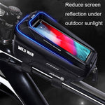 Túi đựng thiết bị xe đạp WILD MAN MS66 1.2L vỏ cứng EVA, túi trước khung xe, túi điện thoại cảm ứng, MS66