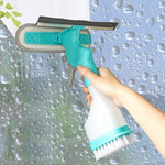 Cây lau kính 2 mặt 4 trong 1 có bình xịt, dụng cụ lau kính xe hơi di động, YJ520