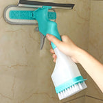 Cây lau kính 2 mặt 4 trong 1 có bình xịt, dụng cụ lau kính xe hơi di động, YJ520