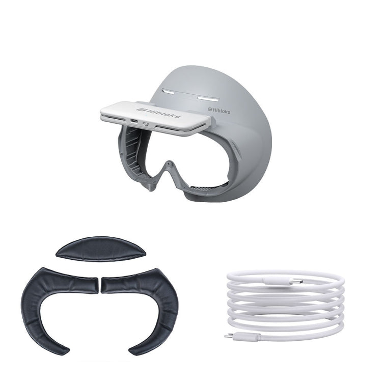 Đệm bảo vệ mặt kính VR PICO 4 Hibloks có quạt, 1 miếng PU bông, 2 miếng PU bông, 1 miếng lụa đá, 2 miếng lụa đá