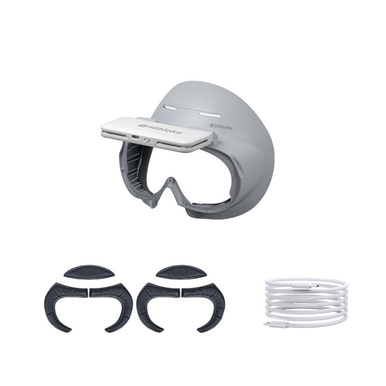 Đệm bảo vệ mặt kính VR PICO 4 Hibloks có quạt, 1 miếng PU bông, 2 miếng PU bông, 1 miếng lụa đá, 2 miếng lụa đá
