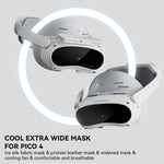 Đệm bảo vệ mặt kính VR PICO 4 Hibloks có quạt, 1 miếng PU bông, 2 miếng PU bông, 1 miếng lụa đá, 2 miếng lụa đá