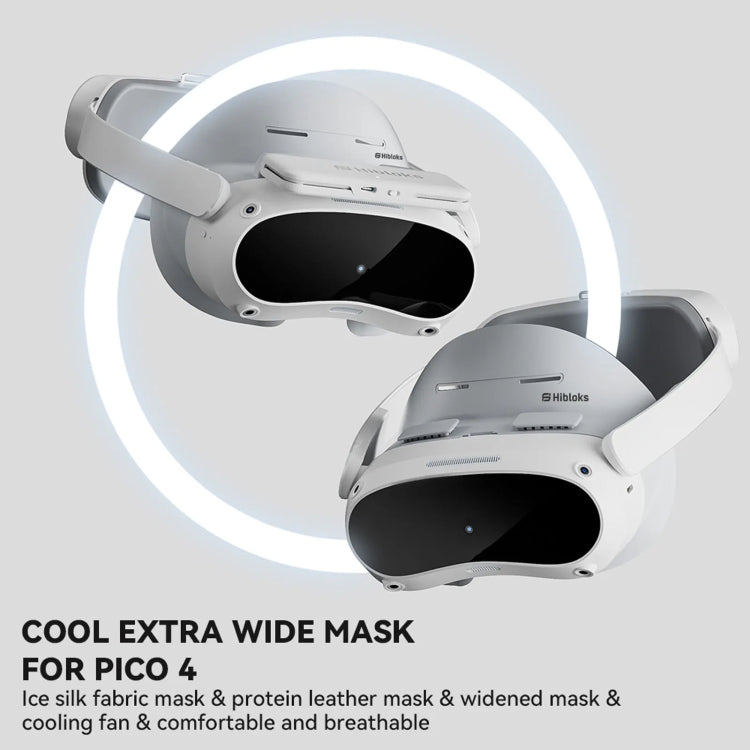 Đệm bảo vệ mặt kính VR PICO 4 Hibloks có quạt, 1 miếng PU bông, 2 miếng PU bông, 1 miếng lụa đá, 2 miếng lụa đá