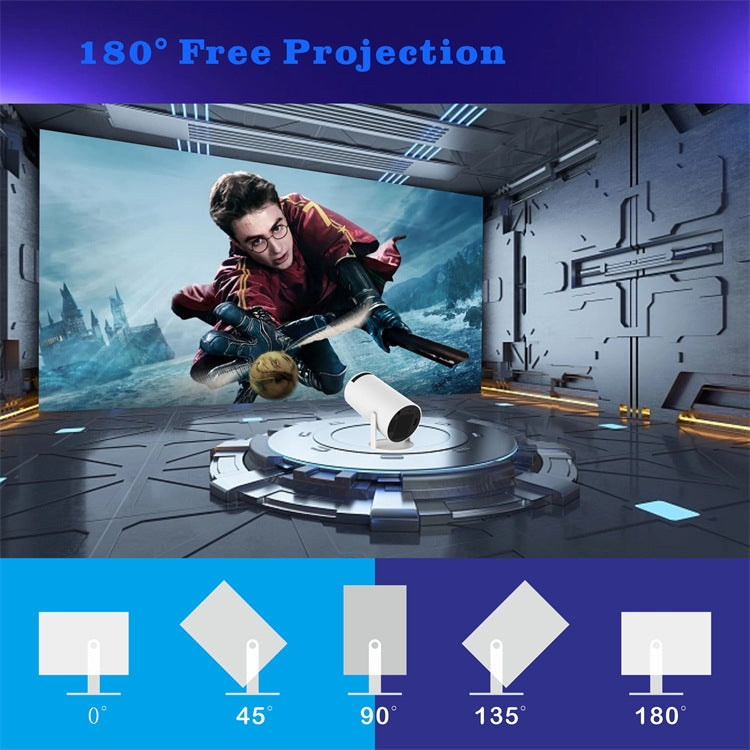 Máy chiếu thông minh HY300 hệ điều hành Android 11.0, độ sáng 120 lumen, máy chiếu di động, phích cắm US, UK, AU, EU