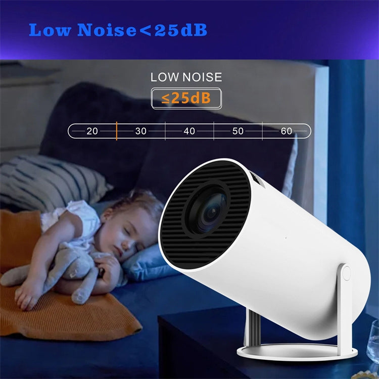 Máy chiếu thông minh HY300 hệ điều hành Android 11.0, độ sáng 120 lumen, máy chiếu di động, phích cắm US, UK, AU, EU