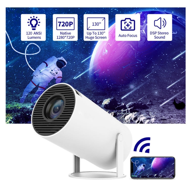 Máy chiếu thông minh HY300 hệ điều hành Android 11.0, độ sáng 120 lumen, máy chiếu di động, phích cắm US, UK, AU, EU