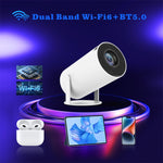 Máy chiếu thông minh HY300 hệ điều hành Android 11.0, độ sáng 120 lumen, máy chiếu di động, phích cắm US, UK, AU, EU