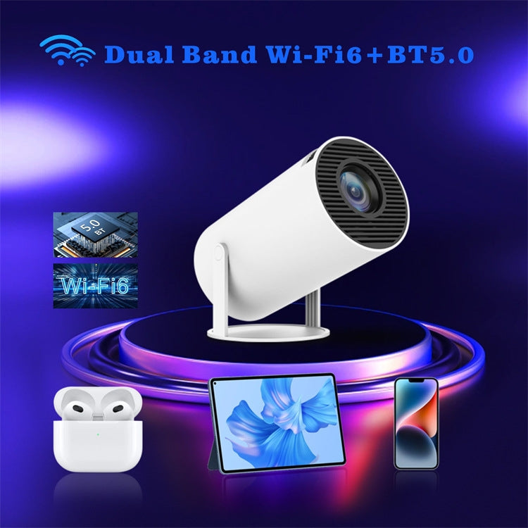 Máy chiếu thông minh HY300 hệ điều hành Android 11.0, độ sáng 120 lumen, máy chiếu di động, phích cắm US, UK, AU, EU