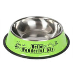 Bát thức ăn bằng thép không gỉ chống đổ cho thú cưng, bát thức ăn cho mèo chó, M 15cm, L 18cm, XL 22cm, XXL 26cm