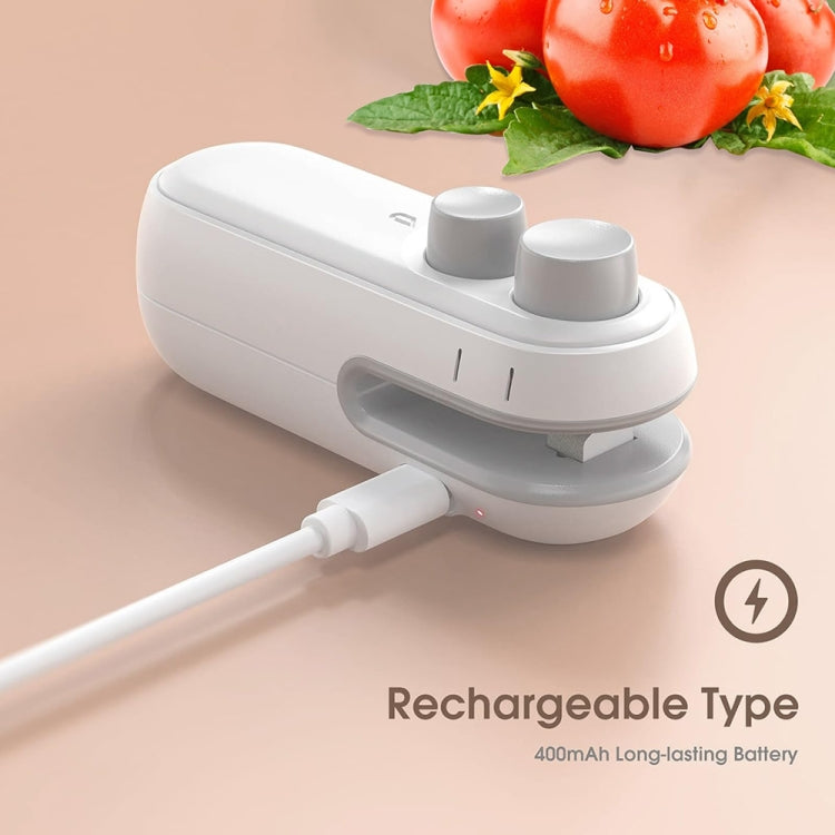 Máy hàn miệng túi mini gia đình 2 trong 1 có nam châm sạc lại, màu trắng 2 trong 1, màu xanh 2 trong 1