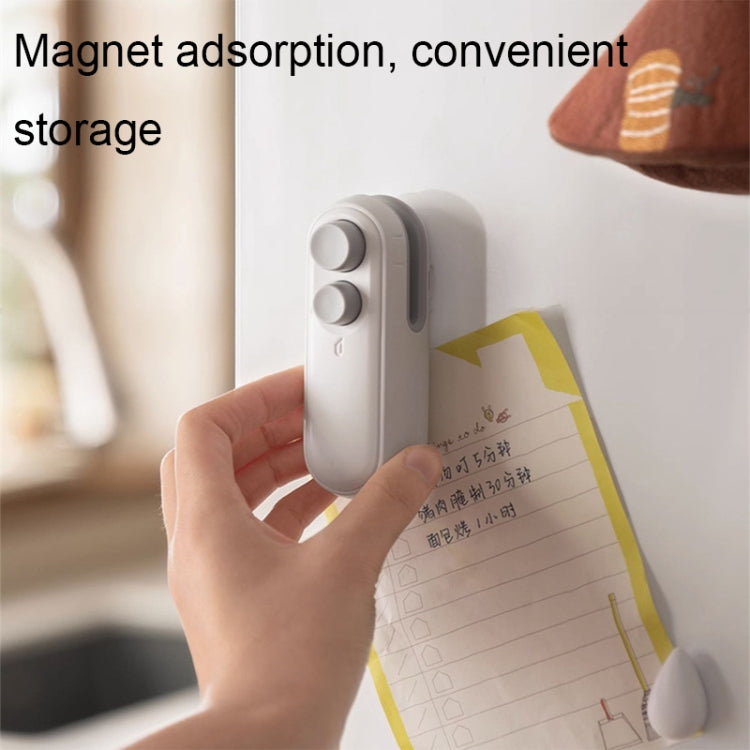 Máy hàn miệng túi mini gia đình 2 trong 1 có nam châm sạc lại, màu trắng 2 trong 1, màu xanh 2 trong 1