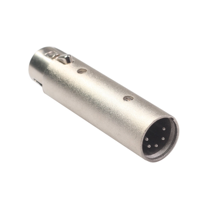 Vỏ hợp kim kẽm lớn, đầu nối XLR cái 3 chân sang XLR đực 5 chân, bộ chuyển đổi tín hiệu đèn DMX XLR