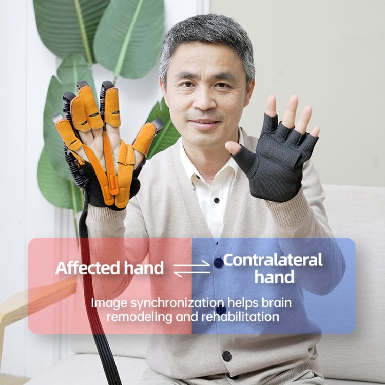 Thiết bị găng tay phục hồi chức năng robot thông minh, có adapter cắm US, S, M, L, XL, XXL