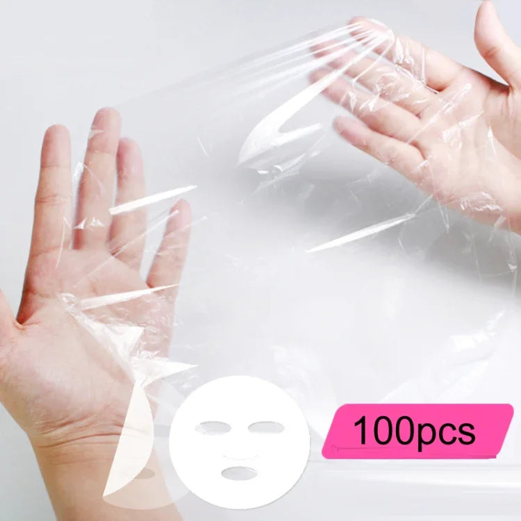 10 gói khẩu trang nhựa dùng một lần cho salon làm đẹp, màng bọc trong suốt