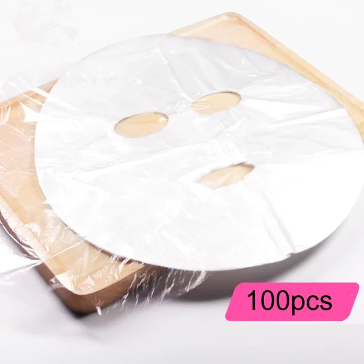 10 gói khẩu trang nhựa dùng một lần cho salon làm đẹp, màng bọc trong suốt