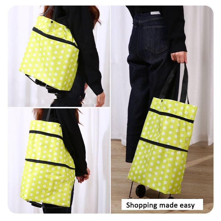Túi mua sắm vải Oxford 2 trong 1, xe đẩy mua sắm gập được